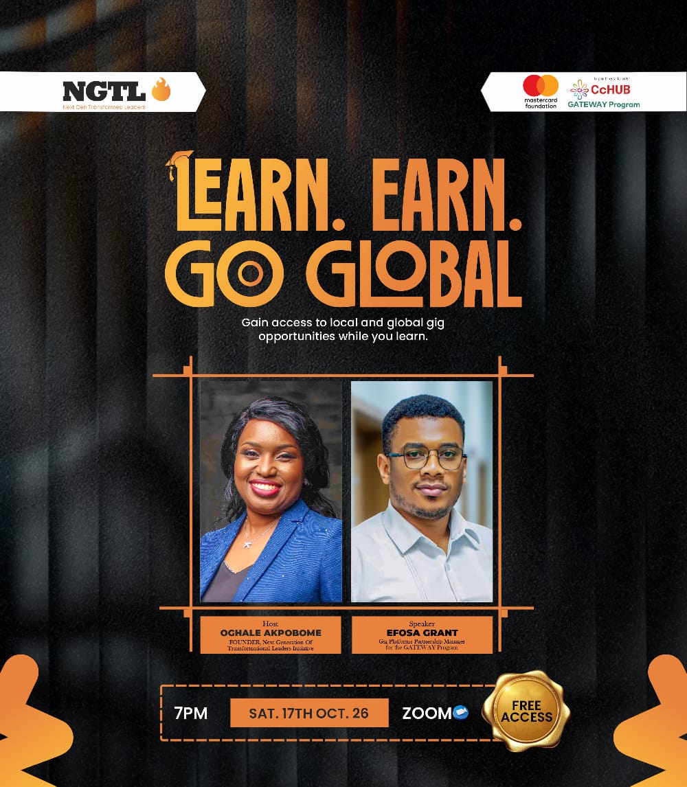 Learn. Earn. Go Global, an NGTL collaboration with CcHUB's GATEWAY Programme